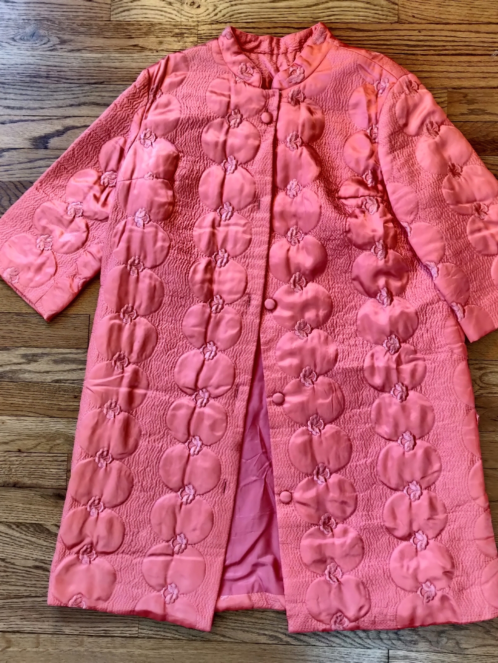 Vintage Women's Pink Quilted Sleepwear Coat